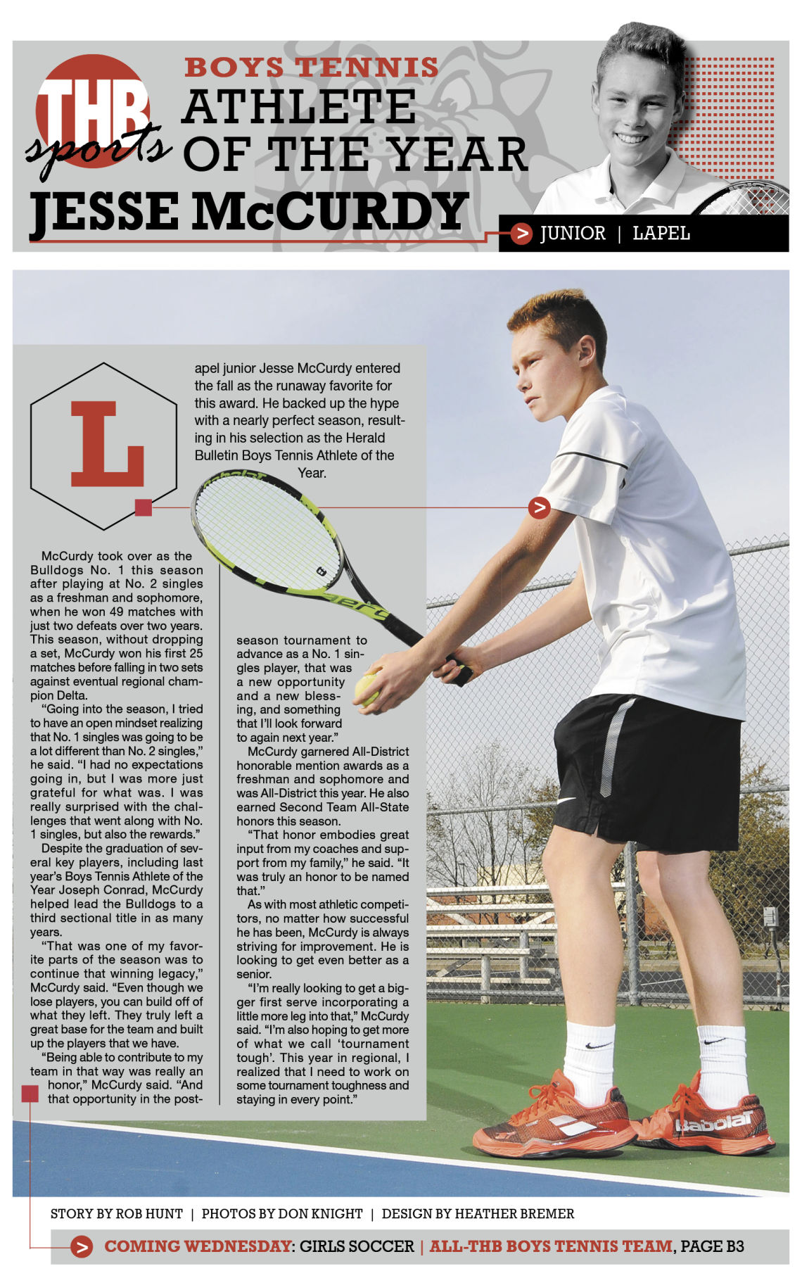 BOYS TENNIS JESSE MCCURDY